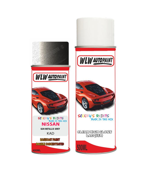 nissan leaf gun metallic grey aerosol spray car paint clear lacquer kadBody repair basecoat dent colour