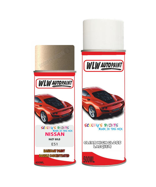 nissan qashqai hazy gold aerosol spray car paint clear lacquer e51Body repair basecoat dent colour