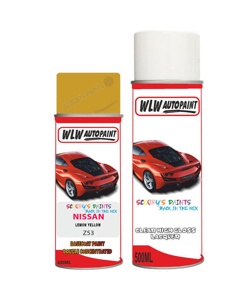 nissan nv400 lemon yellow aerosol spray car paint clear lacquer z53Body repair basecoat dent colour