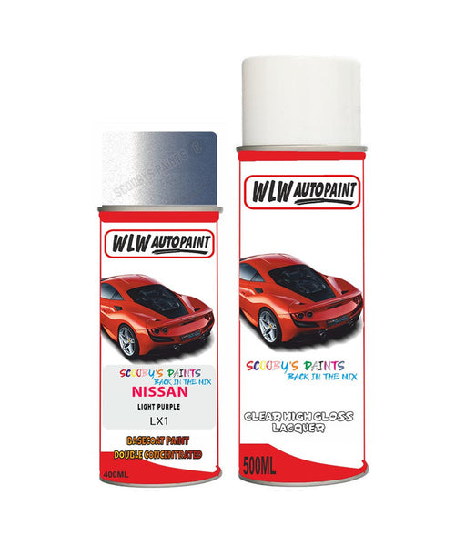 nissan micra light purple aerosol spray car paint clear lacquer lx1Body repair basecoat dent colour