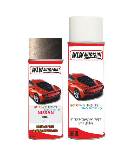 nissan pathfinder mocha aerosol spray car paint clear lacquer e50Body repair basecoat dent colour
