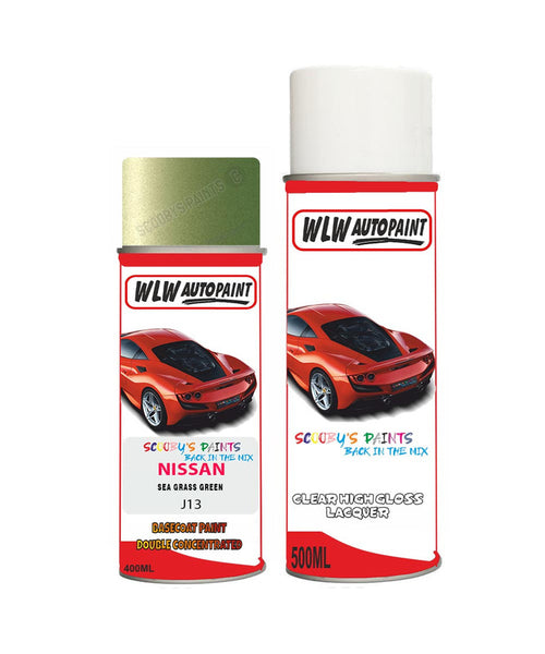 nissan micra sea grass green aerosol spray car paint clear lacquer j13Body repair basecoat dent colour