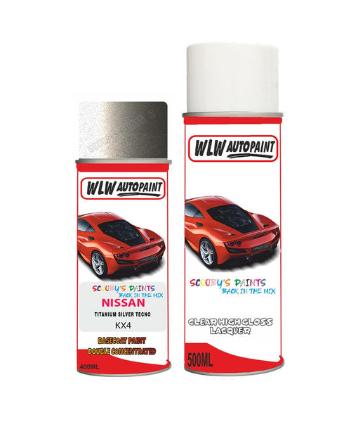 nissan xtrail titanium silver tecno aerosol spray car paint clear lacquer kx4Body repair basecoat dent colour