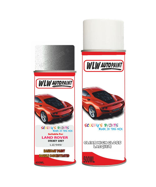 land rover evoque orkney grey aerosol spray car paint can with clear lacquer ljz 949Body repair basecoat dent colour