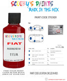 Paint For Fiat/Lancia Panda Pasodoble Red 500 Code 111/A Car Touch Up Paint