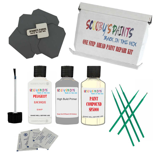 Paint For PEUGEOT White BANQUISE Code: EWP Touch Up Paint Detailing Scratch Repair Kit