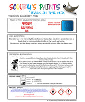 Instructions for Use PEUGEOT 308 SW BLEU VERTIGO Blue ESM