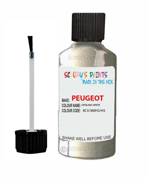 peugeot 406 or blanc white code kcv m0h5 h5 touch up paint 2003 2010 Scratch Stone Chip Repair 