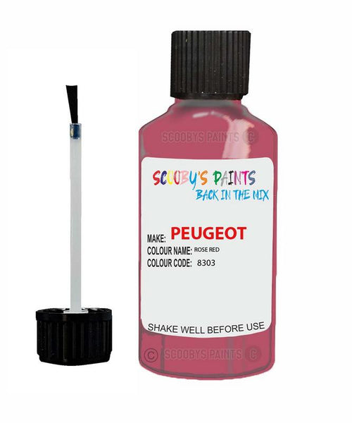peugeot 107 rose red code 8303 touch up paint 2005 2011 Scratch Stone Chip Repair 