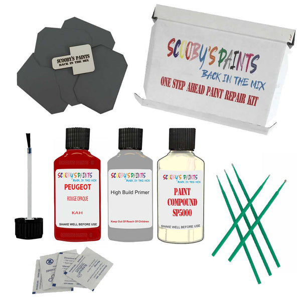 Paint For PEUGEOT Red OPAQUE Code: KAH Touch Up Paint Detailing Scratch Repair Kit