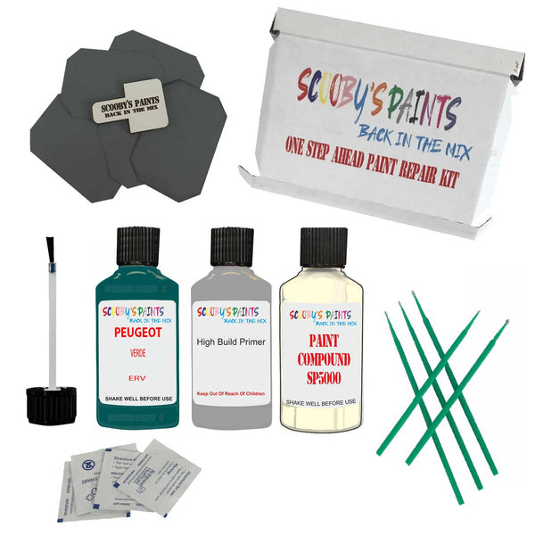 Paint For PEUGEOT Green Code: ERV Touch Up Paint Detailing Scratch Repair Kit