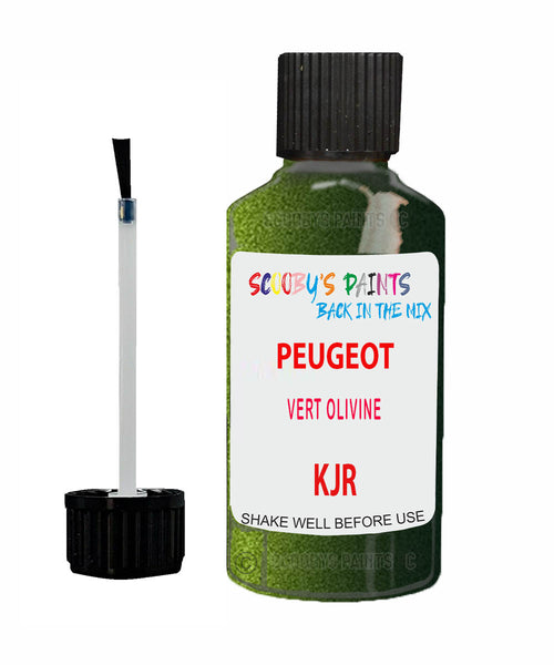 Paint For PEUGEOT 308 VERT OLIVINE Green KJR Touch Up Scratch Stone Chip Kit