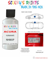 Paint For Acura Nsx Platinum White Code Nh609P Touch Up Scratch Stone Chip Repair