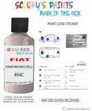 Paint For Fiat/Lancia 500 Powder Pink/Bianco Stella Code 494C Car Touch Up Paint