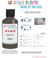 Paint For Fiat/Lancia 500 Punk Grey 500 Code 703A Car Touch Up Paint