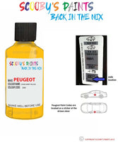 peugeot 306 cabrio jaune genet yellow code location sticker eau touch up paint 1994 2003