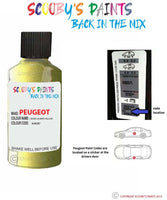 peugeot 308 jaune lacerta yellow code location sticker kar b7 touch up paint 2005 2014