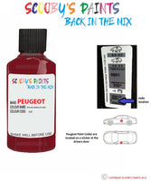 peugeot 406 rouge andalou red code location sticker ejz touch up paint 1990 2002