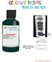peugeot 306 verde patagonia green code location sticker erg p3rg touch up paint 1999 2003