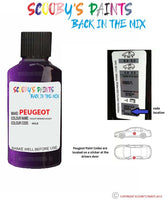 peugeot 306 cabrio violet intense violet code location sticker m0lb touch up paint 1999 1999