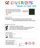 pvc plastic modelling air brush heat resistant fir green touch up paint ral6009