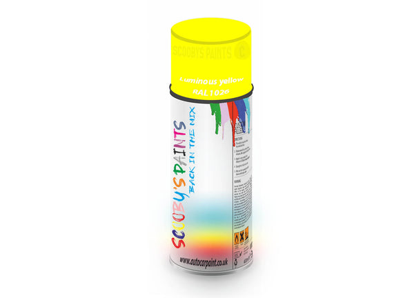 Bike Bicycles Respray Aerosol Spray Paint RAL1026 Luminous yellow