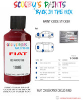 Paint For Fiat/Lancia 500 Rosso Amore Code 108B Car Touch Up Paint
