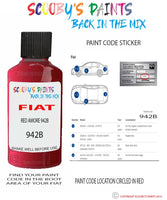 Paint For Fiat/Lancia 500 Rosso Amore Code 942B Car Touch Up Paint