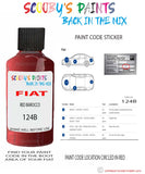Paint For Fiat/Lancia Ducato Van Rosso Barocco Code 124B Car Touch Up Paint