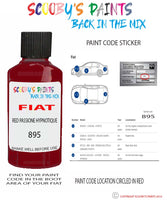 Paint For Fiat/Lancia 500 Rosso Passione Hypnotique Red Code 895 Touch Up Paint