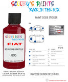 Paint For Fiat/Lancia 500 Rosso Passione Hypnotique Red Code 895 Touch Up Paint