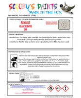 Instructions for Use RENAULT Captur BLANC ALBATRE White QNW