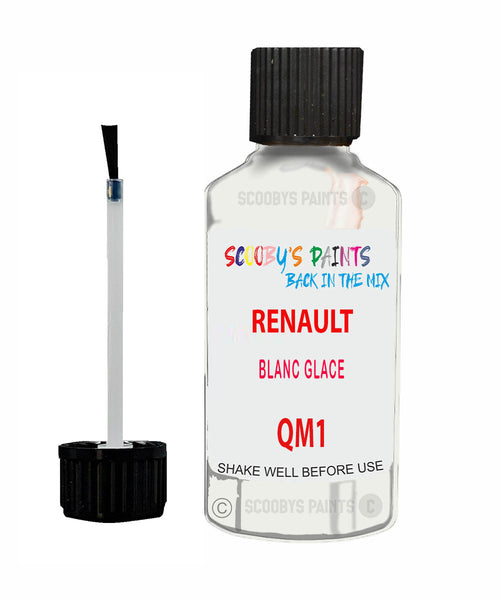 Paint For RENAULT Kwid BLANC GLACE White QM1 Touch Up Scratch Stone Chip Kit