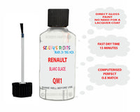 Scratch Repair Paint RENAULT Kwid BLANC GLACE White QM1