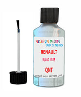 Paint For RENAULT Clio RS BLANC IRISE White QNT Touch Up Scratch Stone Chip Kit