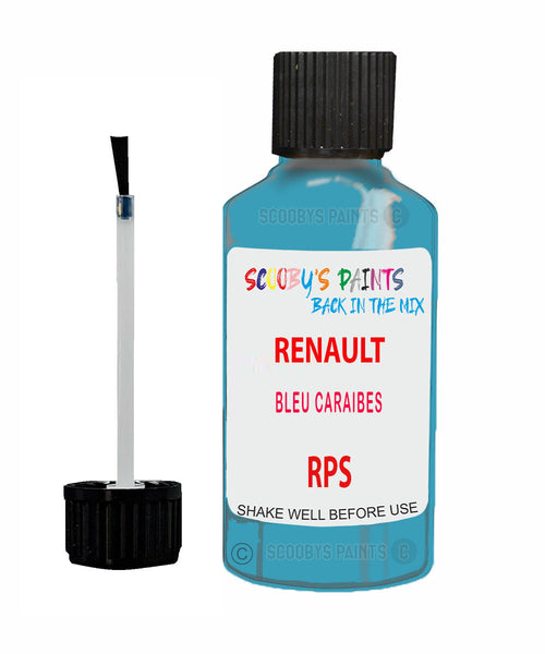 Paint For RENAULT Twizy BLEU CARAIBES Blue RPS Touch Up Scratch Stone Chip Kit