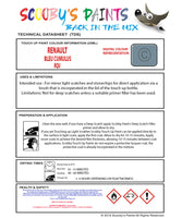 Instructions for Use RENAULT Trafic BLEU CUMULUS Blue RQU