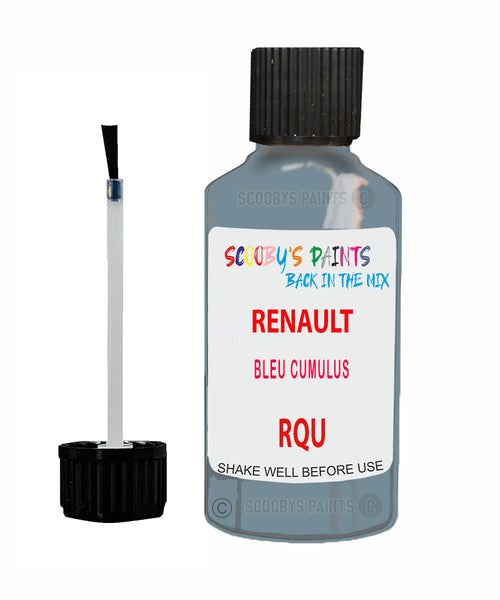 Paint For RENAULT Trafic BLEU CUMULUS Blue RQU Touch Up Scratch Stone Chip Kit