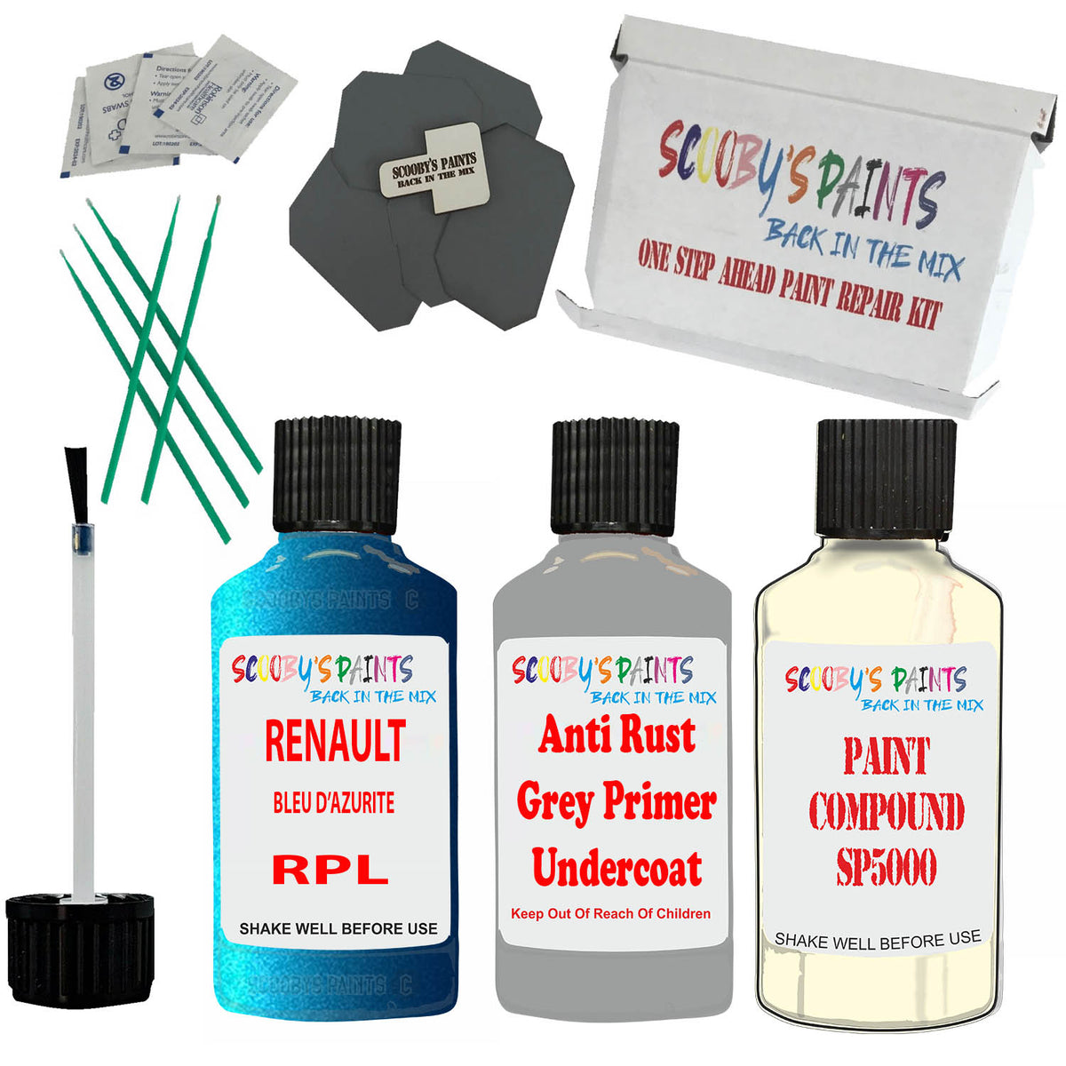 Paint For RENAULT Sandero BLEU D'AZURITE Blue RPL Touch Up Scratch Sto ...