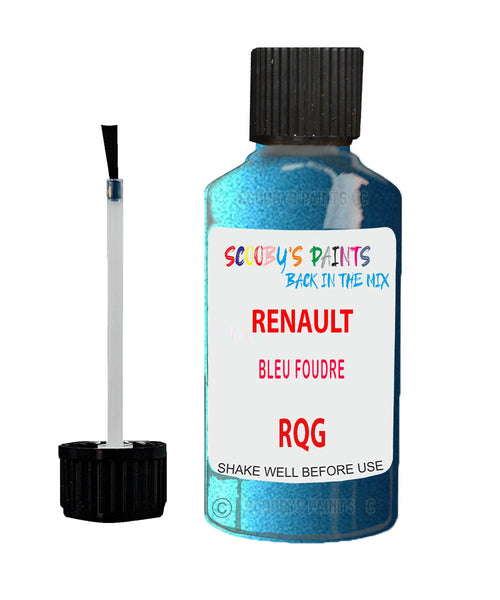 Paint For RENAULT Zoe BLEU FOUDRE Blue RQG Touch Up Scratch Stone Chip Kit