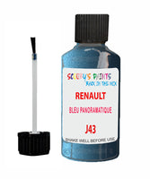 Paint For RENAULT Kangoo BLEU PANORAMATIQUE Blue J43 Touch Up Scratch Stone Chip Kit