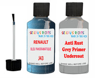 RENAULT Kangoo BLEU PANORAMATIQUE Blue J43 Anti Rust Primer Undercoat