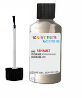 renault megane beige poivre silver code d11 touch up paint 2003 2013 Scratch Stone Chip Repair 