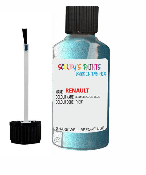 renault clio bleu celadon blue code rqt touch up paint 2017 2019 Scratch Stone Chip Repair 