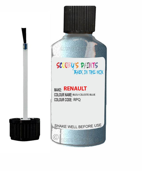 renault scenic bleu celeste blue code rpq touch up paint 2014 2019 Scratch Stone Chip Repair 
