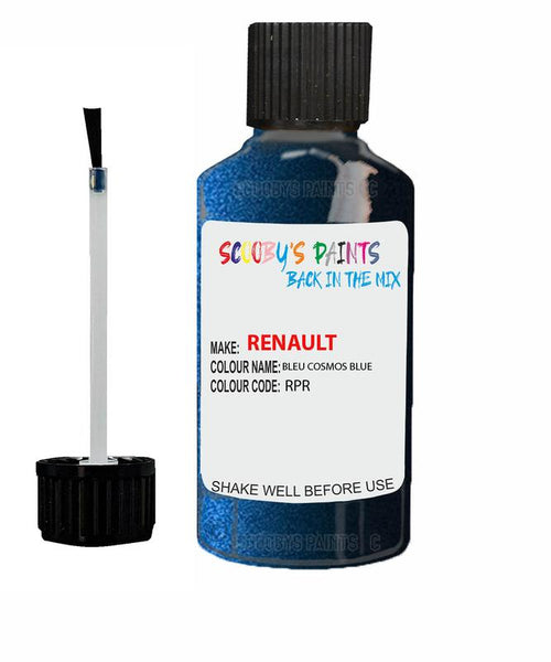 renault scenic bleu cosmos blue code rpr touch up paint 2013 2019 Scratch Stone Chip Repair 