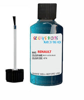 renault clio bleu lazuli blue code 474 408 touch up paint 1997 2002 Scratch Stone Chip Repair 