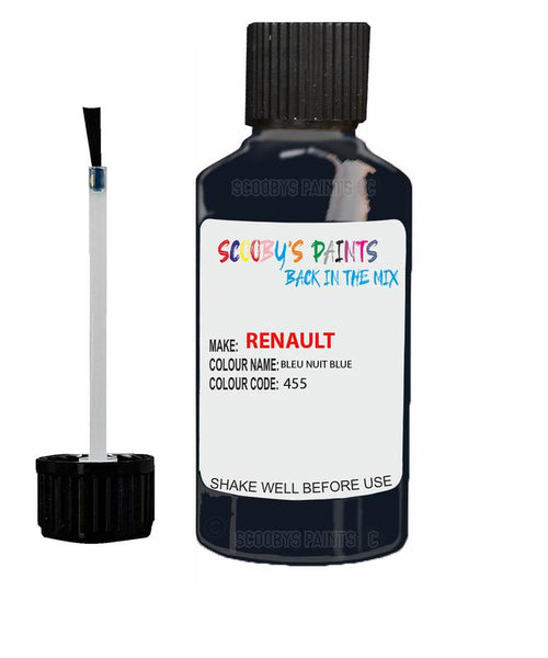renault scenic bleu nuit blue code 455 touch up paint 1990 2000 Scratch Stone Chip Repair 