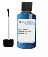 renault kangoo bleu volt blue code 471 touch up paint 1996 2002 Scratch Stone Chip Repair 