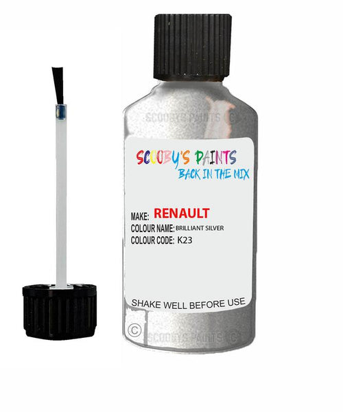 renault kwid brilliant silver code k23 touch up paint 2013 2017 Scratch Stone Chip Repair 